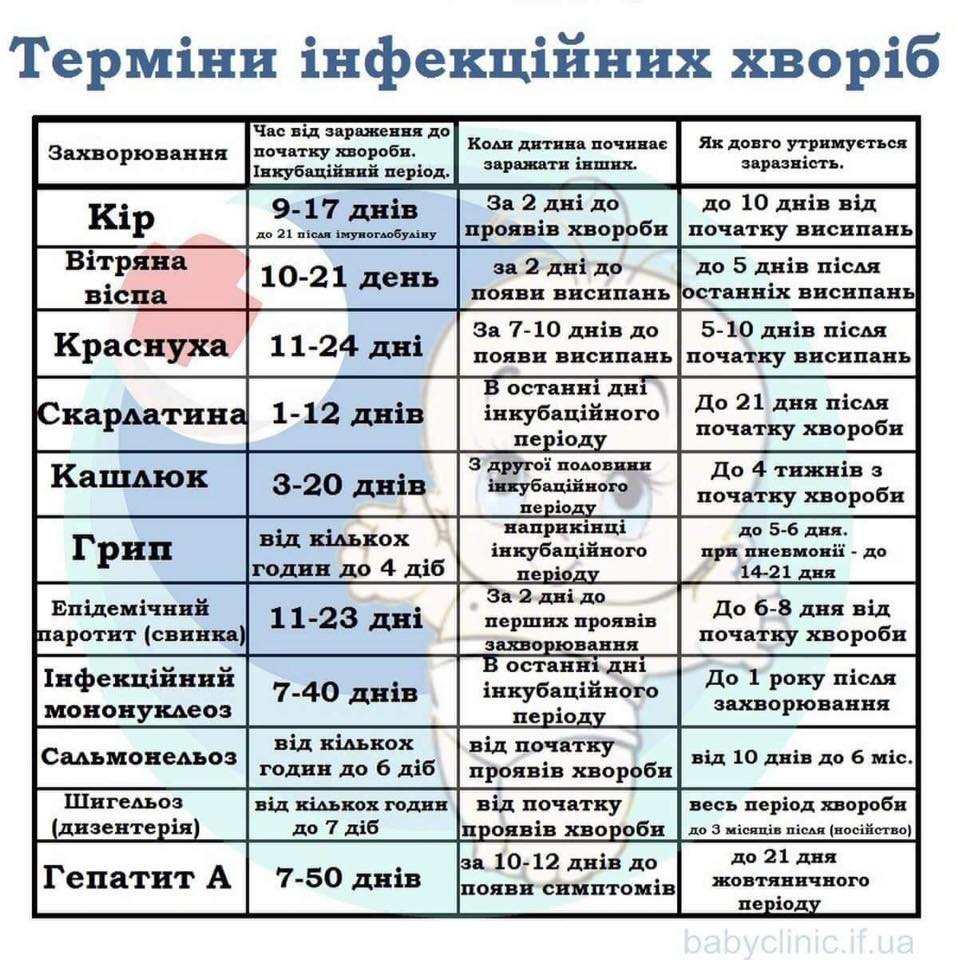 Терміни інфекційних хворіб