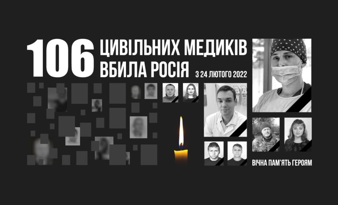 106 медичних працівників вбили росіяни за рік повномасштабної війни