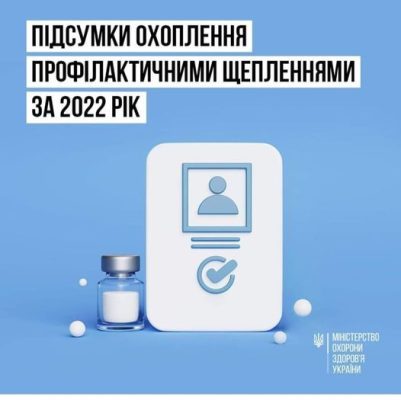 Підсумки охоплення профілактичними щепленнями за 2022 рік