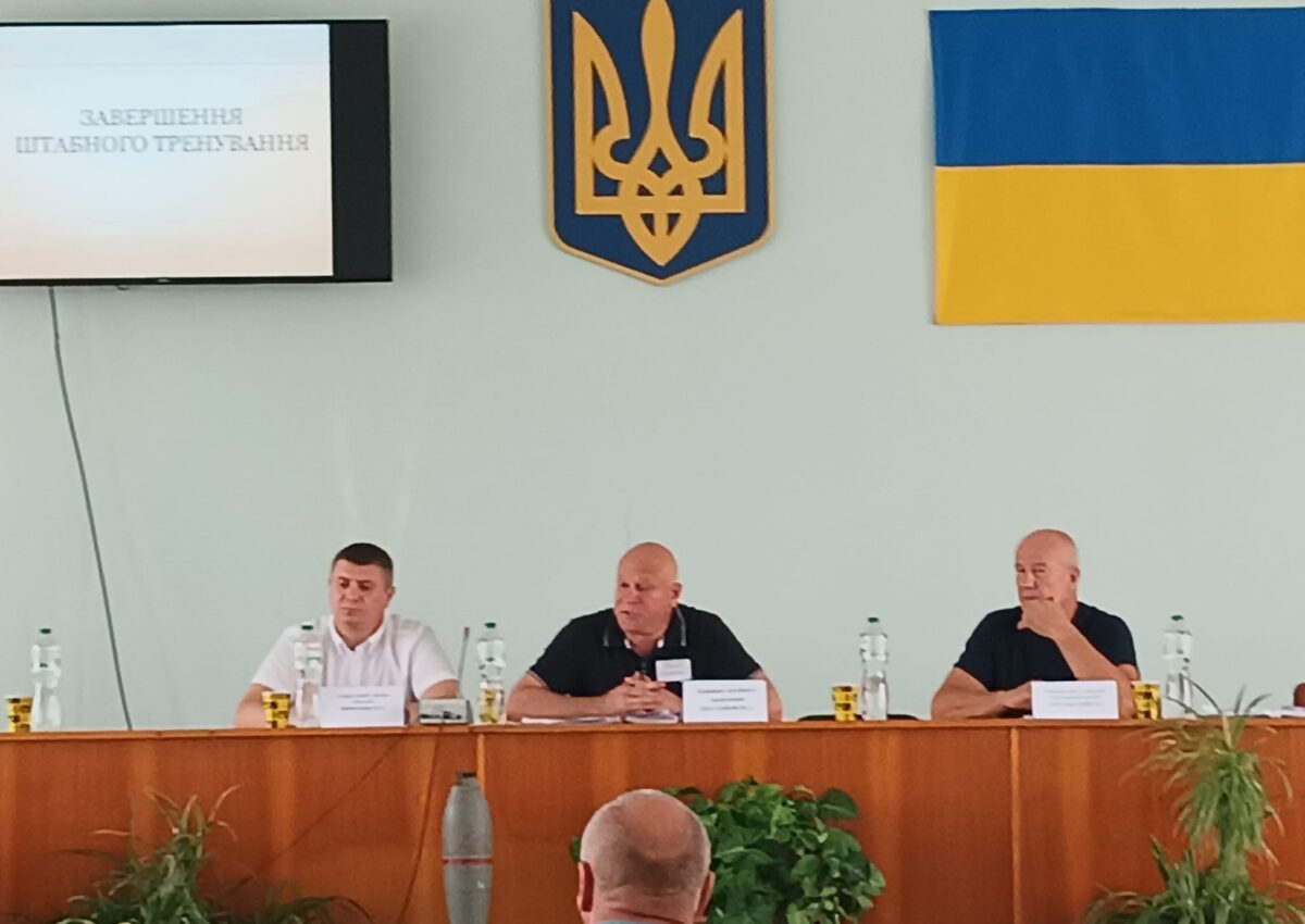 Участь в штабному тренуванні з органами управління та силами цивільного захисту Участь в штабному тренуванні з органами управління та силами цивільного захисту