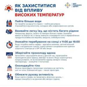 Як захиститися від впливу високих температур