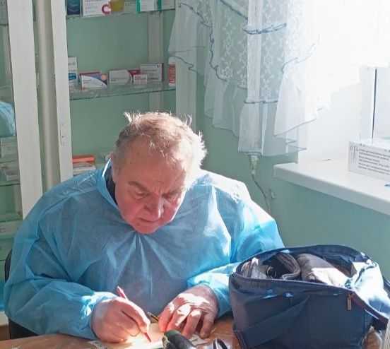 Черговий виїзд до села Пугачівка лікаря Поночовного Володимира Петровича